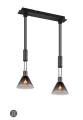 Lampa wisząca Stanley czarny mat | przydymiony 2xE27 trio 319500232 | 4017807574630