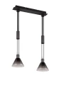 Lampa wisząca Stanley czarny mat | przydymiony 2xE27 trio 319500232 | 4017807574630