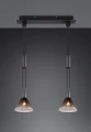 Lampa wisząca Stanley czarny mat | przydymiony 2xE27 trio 319500232 | 4017807574630
