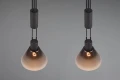 Lampa wisząca Stanley czarny mat | przydymiony 2xE27 trio 319500232 | 4017807574630