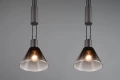 Lampa wisząca Stanley czarny mat | przydymiony 2xE27 trio 319500232 | 4017807574630