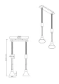 Lampa wisząca Stanley czarny mat | przydymiony 2xE27 trio 319500232 | 4017807574630
