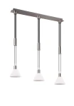 Stanley nikiel mat | biały 3xE27 Lampa wisząca