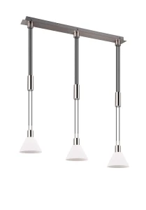 Stanley nikiel mat | biały 3xE27 Lampa wisząca