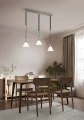 Lampa wisząca Stanley nikiel mat | biały 3xE27 trio 319500307 | 4017807574661