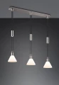 Lampa wisząca Stanley nikiel mat | biały 3xE27 trio 319500307 | 4017807574661