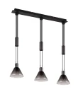 Stanley czarny mat | przydymiony 3xE27 Lampa wisząca