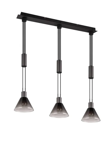 Lampa wisząca Stanley czarny mat | przydymiony 3xE27 trio 319500332 | 4017807574647