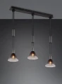 Lampa wisząca Stanley czarny mat | przydymiony 3xE27 trio 319500332 | 4017807574647