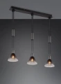Lampa wisząca Stanley czarny mat | przydymiony 3xE27 trio 319500332 | 4017807574647
