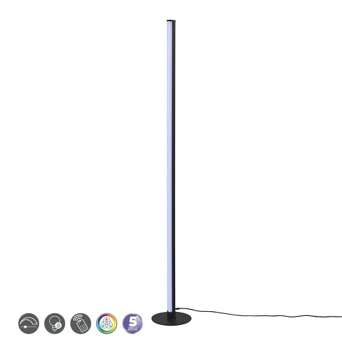 Lampa podłogowa stojąca Tendo czarny LED dim. RGB 11W pilot rl R45711102 | 4017807577433