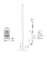 Lampa podłogowa stojąca Tendo czarny LED dim. RGB 11W pilot rl R45711102 | 4017807577433