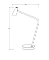 Lampka stołowa ściemnialna Stirling czarny akumulator LED 3 step dim. 3W 2700K lucide 36620/03/30 | 5411212361240