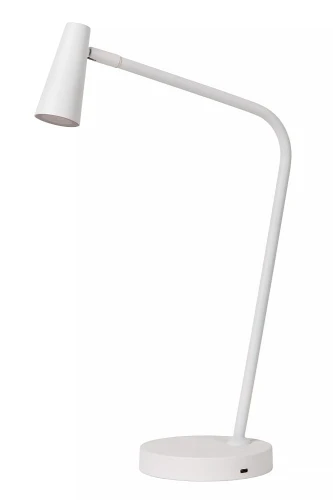 Lampka stołowa ściemnialna Stirling biały akumulator LED 3 step dim. 3W 2700K lucide 36620/03/31 | 5411212361257