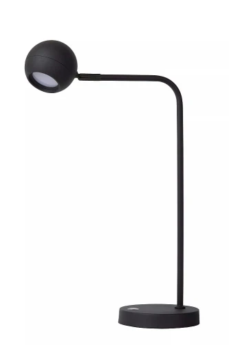 Lampka stołowa ściemnialna Comet czarny akumulator LED 3 step dim. 3W 2700K lucide 36621/03/30 | 5411212361288