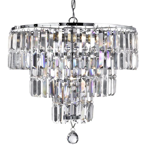 Żyrandol kryształowy Empire 5LT chrom | kryształ Ø 48cm 5xE14 searchlight 1375-5CC | 5053423021843
