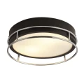 Łazienkowa lampa sufitowa Phoenix 2LT czarny | chrom Ø 30cm 2xE14 IP44 searchlight 62012-2CC