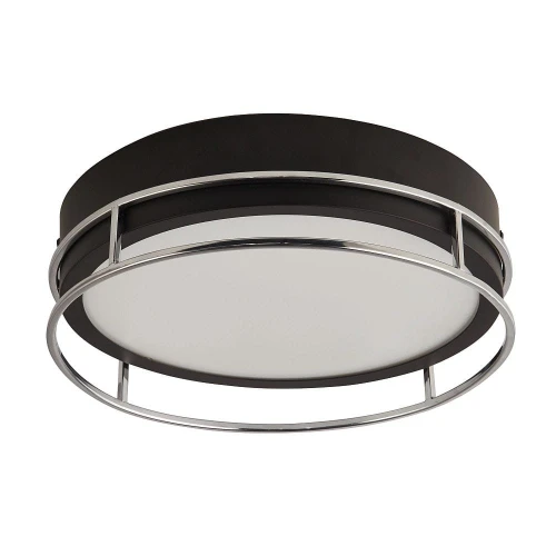 Łazienkowa lampa sufitowa Phoenix 2LT czarny | chrom Ø 30cm 2xE14 IP44 searchlight 62012-2CC