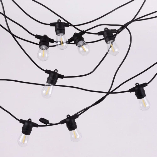 Solarna Girlanda ogrodowa 10m. LED 10xG45 E27 0.3W 2700K IP65 ecolight EC20088 | 5905036200880