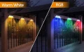 Kinkiet zewnętrzny solarny z czujnikiem zmierzchu SOE-1 solar czarny PIR LED 3000K RGB ecolight EC20115 | 5905036201153