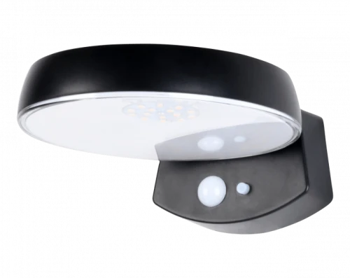 Kinkiet zewnętrzny solarny z czujnikiem zmierzchu SOE-4 solar czarny PIR LED 4000K IP65 ecolight EC20118 | 5905036201184