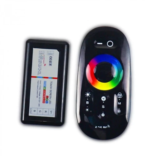 Sterownik czarny RGB dotykowy 18A 216W RF ecolight EC20351 | 5905036203515