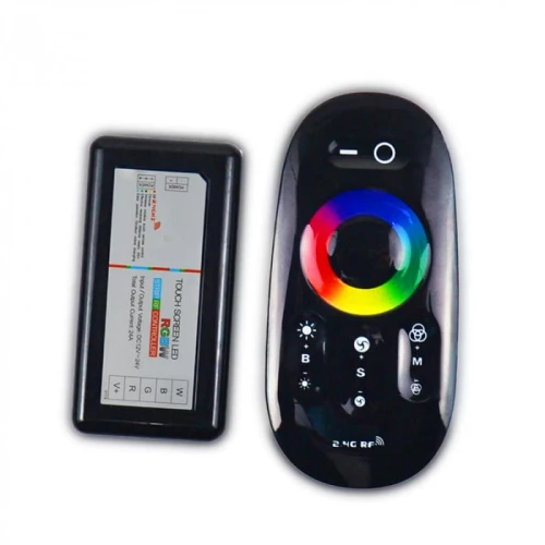 Sterownik czarny RGBW dotykowy 24A 288W RF ecolight EC20352 | 5905036203522