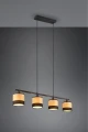 Lampa wisząca Bolzano brąz | czarny mat 4xE14 rl R31664032 | 4017807598339