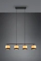 Lampa wisząca Bolzano brąz | czarny mat 4xE14 rl R31664032 | 4017807598339