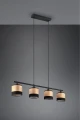 Lampa wisząca Bolzano brąz | czarny mat 4xE14 rl R31664032 | 4017807598339