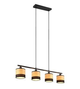 Bolzano brąz | czarny mat 4xE14 Lampa wisząca