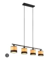 Lampa wisząca Bolzano brąz | czarny mat 4xE14 rl R31664032 | 4017807598339