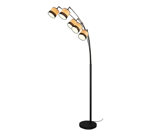 Lampa podłogowa Bolzano brąz | czarny mat 5xE14 rl R41665032 | 4017807598346
