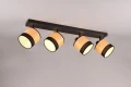 Spot Bolzano brąz | czarny mat 4xE14 rl R81664032 | 4017807598315