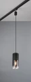 Lampa wisząca czarny mat Ø 10cm. E27 do systemu szyn 2-fazowych DUOLINE trio 73060132 | 4017807577518