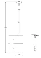 Lampa wisząca czarny mat Ø 10cm. E27 do systemu szyn 2-fazowych DUOLINE trio 73060132 | 4017807577518
