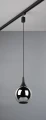 Lampa wisząca czarny mat | chrom Ø 18cm. E14 do systemu szyn 2-fazowych DUOLINE trio 73700132 | 4017807577501