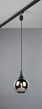 Lampa wisząca czarny mat | chrom Ø 18cm. E14 do systemu szyn 2-fazowych DUOLINE trio 73700132 | 4017807577501