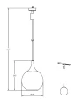 Lampa wisząca czarny mat | chrom Ø 18cm. E14 do systemu szyn 2-fazowych DUOLINE trio 73700132 | 4017807577501