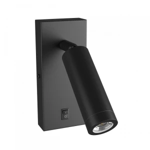 Madara Slim Switch czarny GU10 regulowany kierunek Kinkiet ścienny z włącznikiem