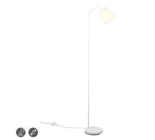 Lampa podłogowa stojąca Buddy biały mat E27 rl R41721031 | 4017807600445