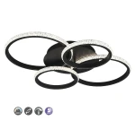 Cires czarny mat LED 3 step dim. 27W 4000K Lampa sufitowa ściemnialna