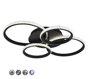 Cires czarny mat LED 3 step dim. 27W 4000K Lampa sufitowa ściemnialna