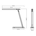 Lampa biurkowa ściemnialna MADERA biało-srebrna LED 3 step dim. 7W 4000K goldlux 324955 | 5901508324955