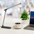 Lampa biurkowa ściemnialna MADERA czarno-srebrna LED 3 step dim. 7W 4000K goldlux 324962 | 5901508324962