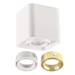 XENO kwadrat biały-biały | biały-złoty szer. 10cm GU10 Downlight regulowany