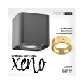 Downlight regulowany XENO kwadrat czarny-czarny | czarny-złoty szer. 10cm GU10 goldlux 325396 | 5901508325396