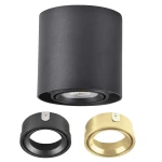 XENO okrągła czarny-czarny | czarny-złoty Ø 10cm GU10 Downlight regulowany