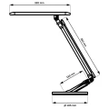 Lampa biurkowa ściemnialna OPTIMUM srebrna LED 7 step dim. 3000K-6000K timer goldlux 324986 | 5901508324986