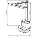 Lampa biurkowa ściemnialna BARI czarna LED 3 step dim. 6W 4000K goldlux 325020 | 5901508325020